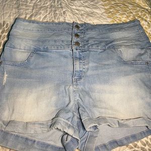 High Waist Jean Shorts